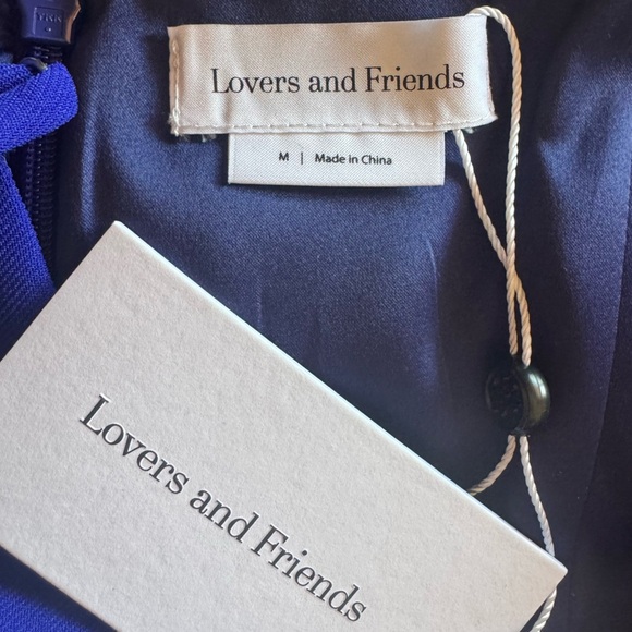 Revolve x Lovers and Friends Teddy Mini Dress in Cobalt Blue Size Medium NWT - Picture 7 of 8